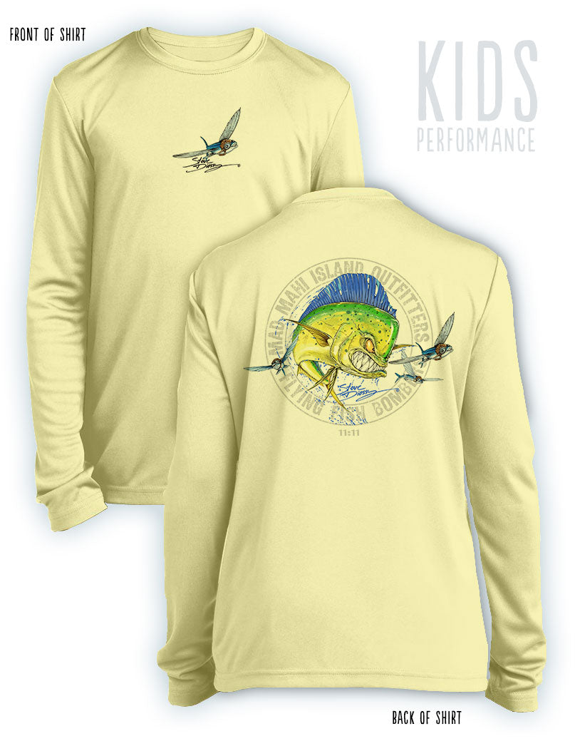 Mad Mahi Outfitters- KIDS Long Sleeve Performance - 100% Polyester